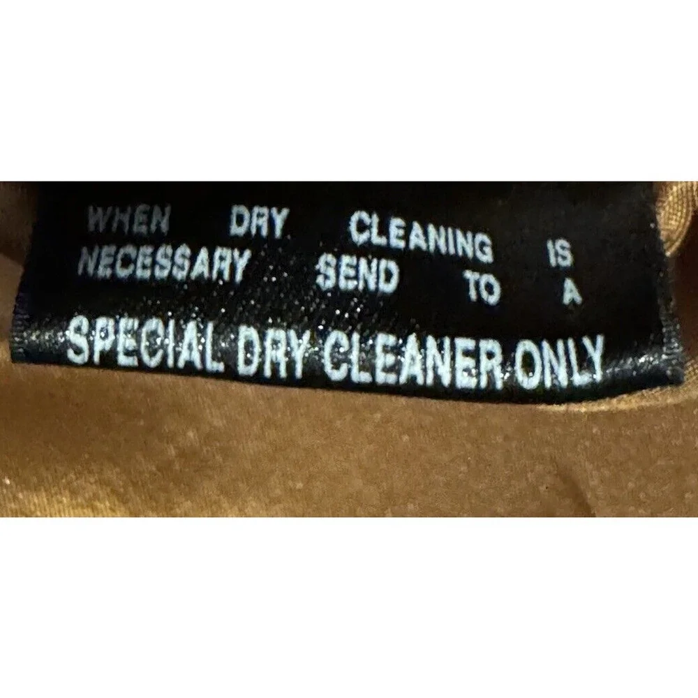ORVIS Mens Leather Hunting Vest Sz M Safari Utility Snap Button Brown Vintage
